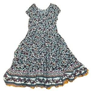 Soft Surroundings Kara Cottagecore Tiered Maxi Dress Floral Maxi Boho Women's 3X